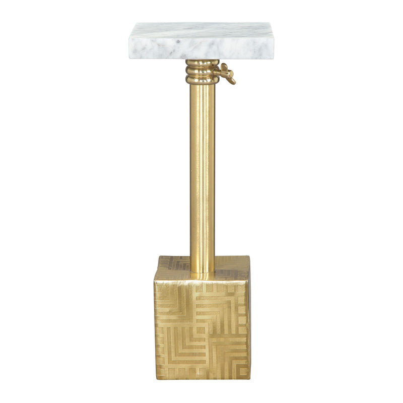 Zuo Josef 109350 Side Table - White & Gold IMAGE 2