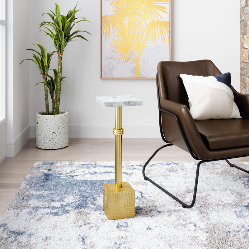 Zuo Josef 109350 Side Table - White & Gold IMAGE 8