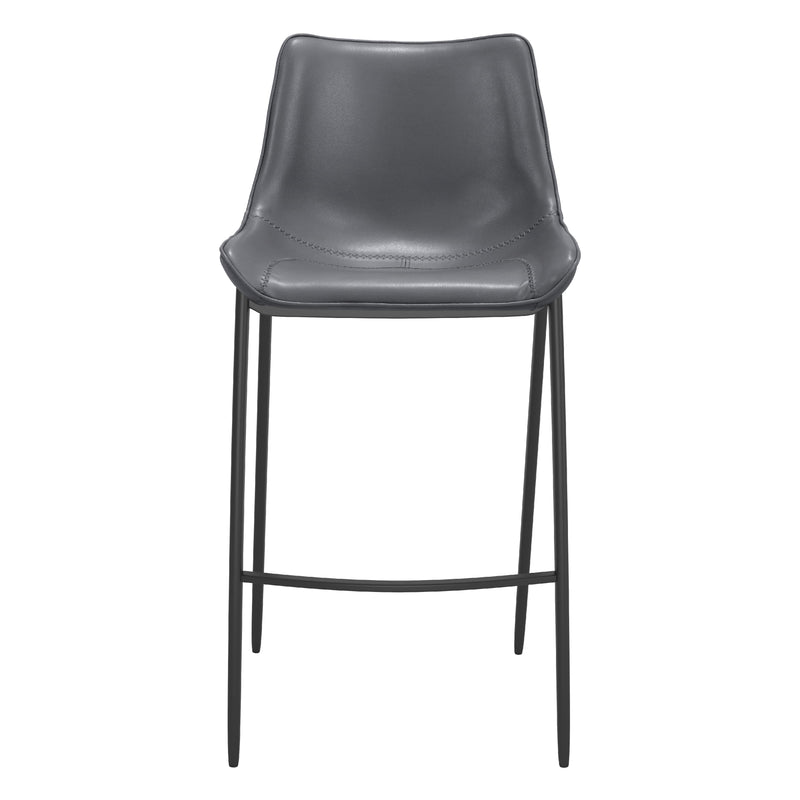 Zuo Magnus 109391 Barstool - Dark Grey & Black IMAGE 3