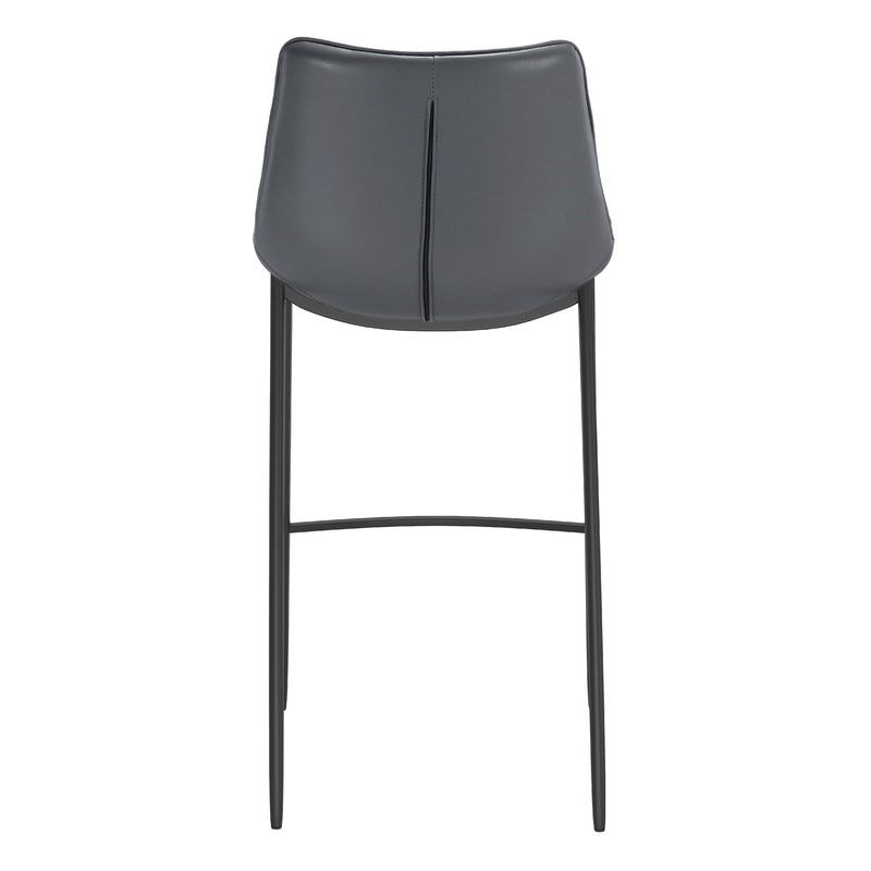 Zuo Magnus 109391 Barstool - Dark Grey & Black IMAGE 4