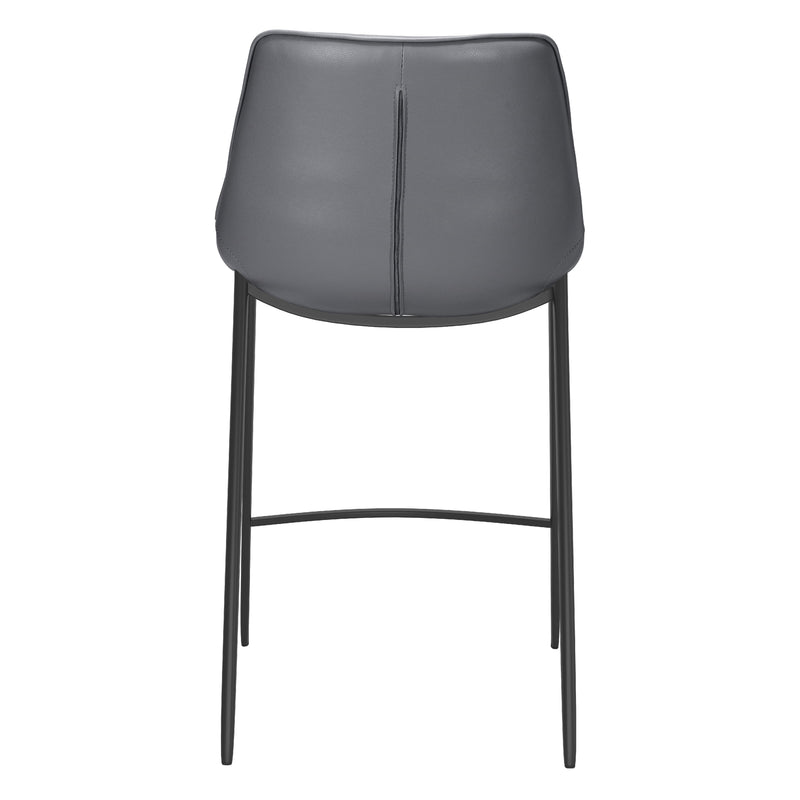 Zuo Magnus 109392 Counter Stool - Dark Grey & Black IMAGE 4