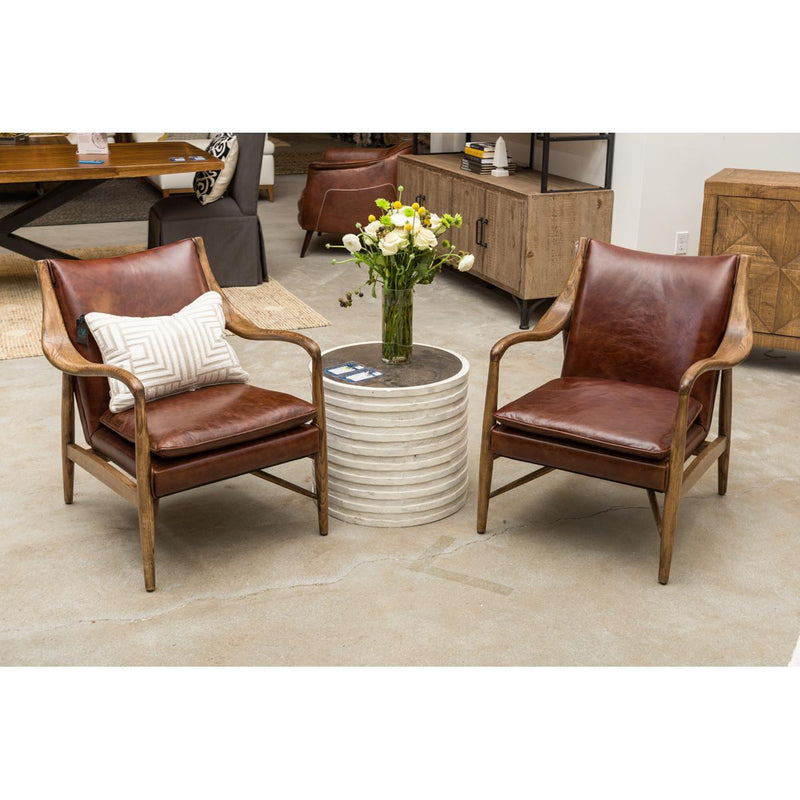 Classic Home Kiannah Stationary Leather Accent Chair 53004859 IMAGE 3