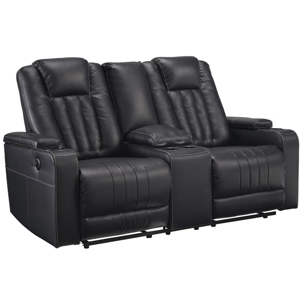 Signature Design by Ashley Center Point Reclining Leather Look Loveseat 2400494 IMAGE 1