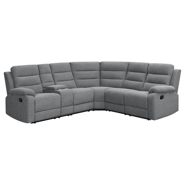 Coaster Furniture Reclining Fabric 3 pc Sectional 609620 IMAGE 1