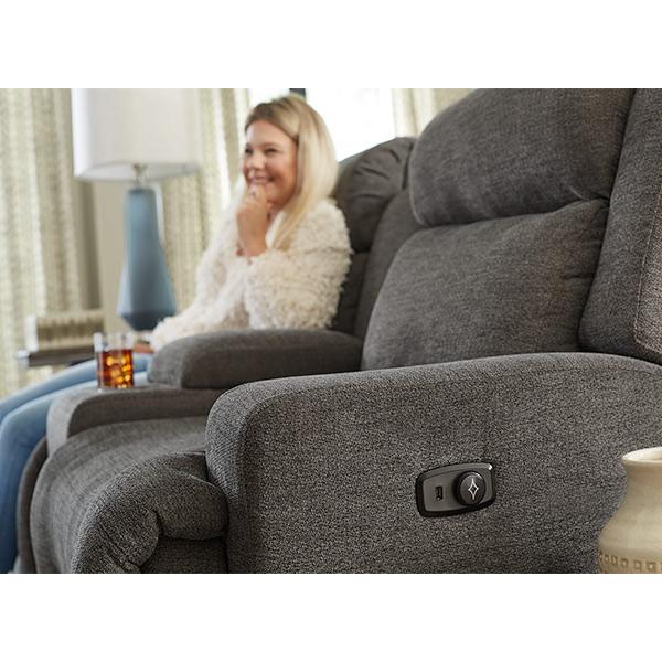 Best Home Furnishings O'Neil Reclining Fabric Loveseat with Console O'Neil L920RY4 Reclinig Loveseat with Console - Charcoal IMAGE 7