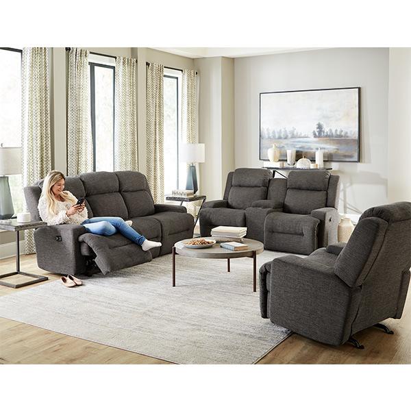 Best Home Furnishings O'Neil Reclining Fabric Loveseat with Console O'Neil L920RY4 Reclinig Loveseat with Console - Charcoal IMAGE 9