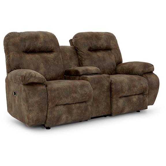 Best Home Furnishings Arial Reclining Fabric Loveseat with Console Arial L660RY4 Reclinig Loveseat with Console - Driftwood IMAGE 1
