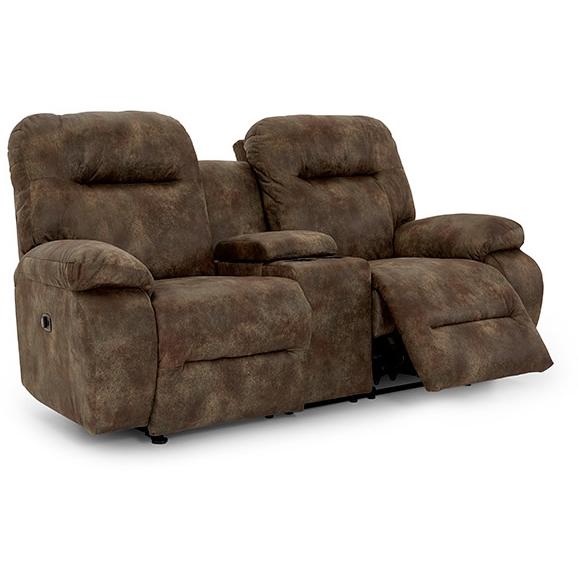 Best Home Furnishings Arial Reclining Fabric Loveseat with Console Arial L660RY4 Reclinig Loveseat with Console - Driftwood IMAGE 2