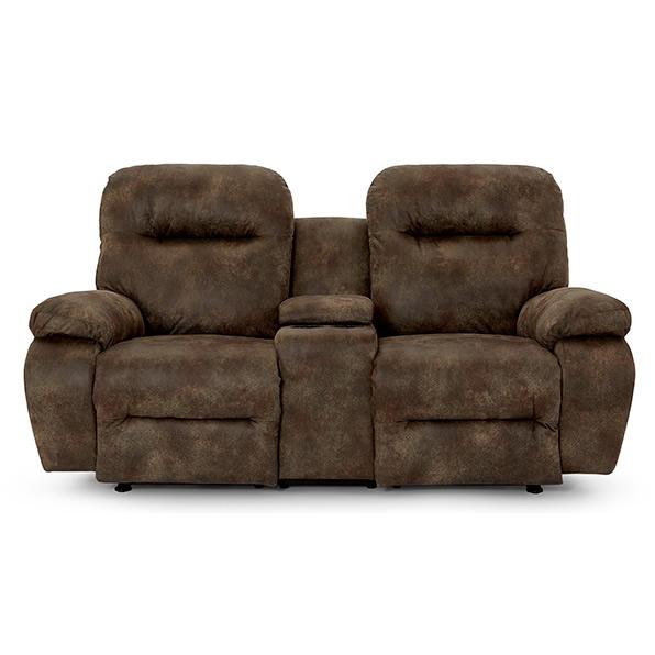 Best Home Furnishings Arial Reclining Fabric Loveseat with Console Arial L660RY4 Reclinig Loveseat with Console - Driftwood IMAGE 3