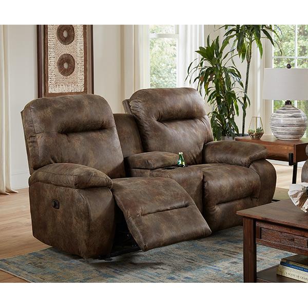 Best Home Furnishings Arial Reclining Fabric Loveseat with Console Arial L660RY4 Reclinig Loveseat with Console - Driftwood IMAGE 6