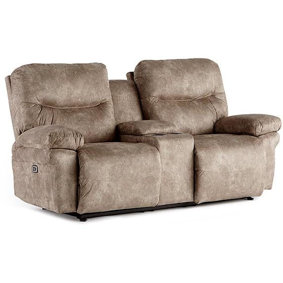 Best Home Furnishings Leya Reclining Fabric Loveseat with Console Leya L670RY4 Reclinig Loveseat with Console - Paloma Grey IMAGE 1