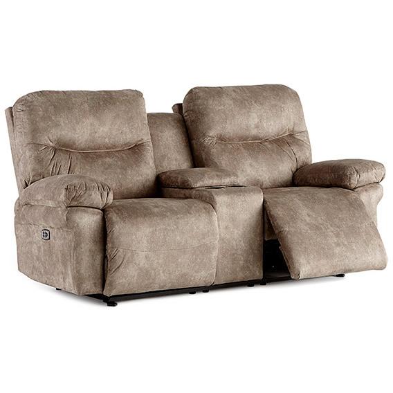 Best Home Furnishings Leya Reclining Fabric Loveseat with Console Leya L670RY4 Reclinig Loveseat with Console - Paloma Grey IMAGE 2