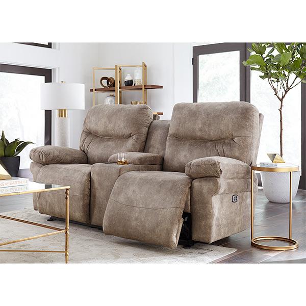 Best Home Furnishings Leya Reclining Fabric Loveseat with Console Leya L670RY4 Reclinig Loveseat with Console - Paloma Grey IMAGE 5