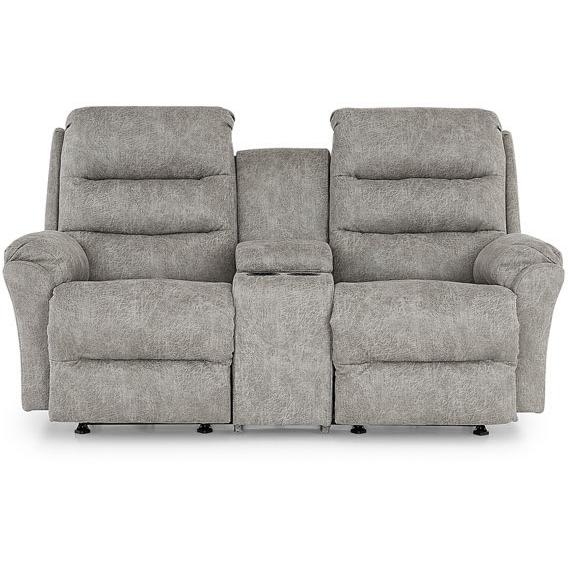 Best Home Furnishings Oren Reclining Fabric Loveseat with Console Oren L675RY7 Reclinig Loveseat with Console - Dove IMAGE 3