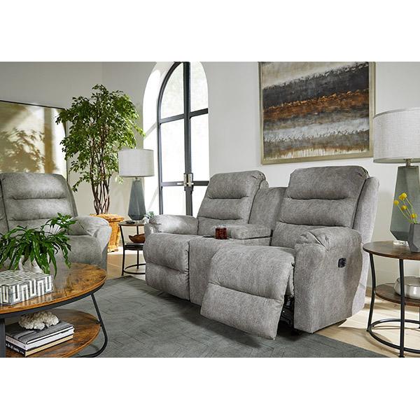 Best Home Furnishings Oren Reclining Fabric Loveseat with Console Oren L675RY7 Reclinig Loveseat with Console - Dove IMAGE 6