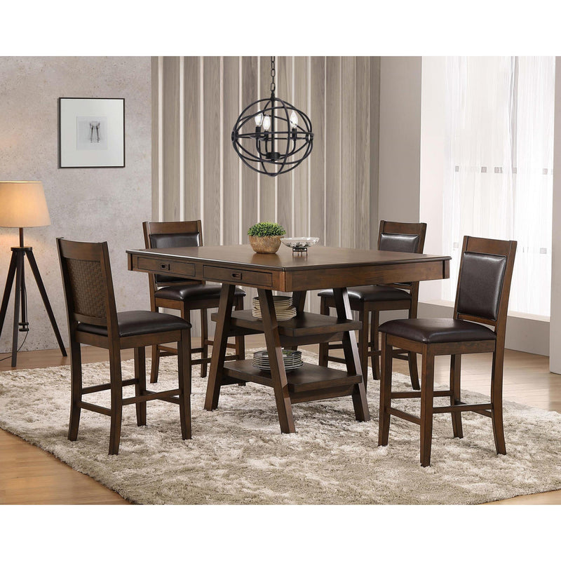 Coaster Furniture Dewey 115209 Upholstered Counter Chair - Walnut (Set of 2) IMAGE 9