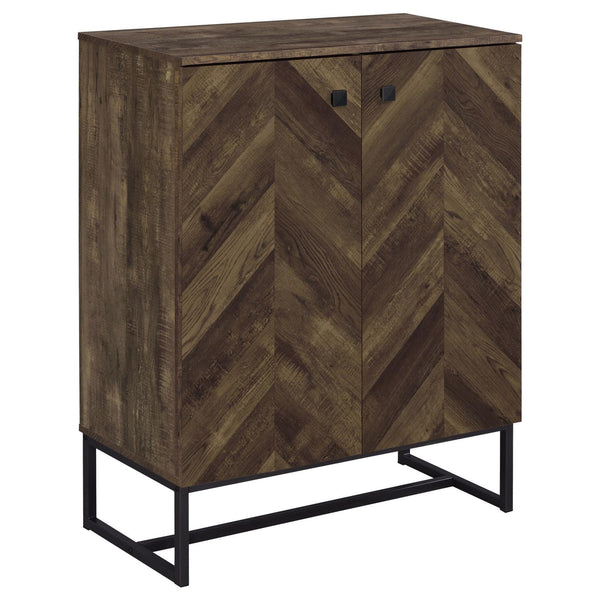  Coaster Furniture Carolyn 959639 2-door Engineered Wood Accent Cabinet - Rustic Oak IMAGE 1
