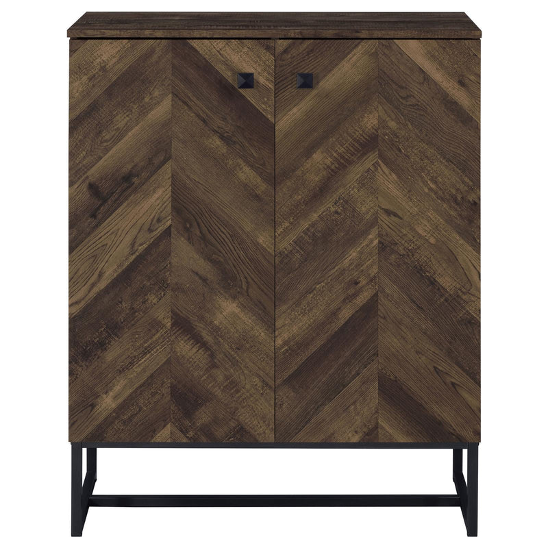  Coaster Furniture Carolyn 959639 2-door Engineered Wood Accent Cabinet - Rustic Oak IMAGE 3