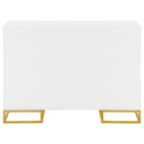  Coaster Furniture Elsa 959594 2-door Wood Storage Accent Cabinet - White and Gold IMAGE 7