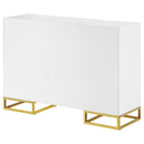  Coaster Furniture Elsa 959594 2-door Wood Storage Accent Cabinet - White and Gold IMAGE 8