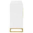  Coaster Furniture Elsa 959594 2-door Wood Storage Accent Cabinet - White and Gold IMAGE 9