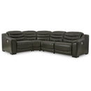 Signature Design by Ashley Center Line Power Reclining Leather Look 4 pc Sectional U6340458/U6340446/U6340477/U6340462 IMAGE 1