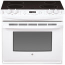 GE 30-inch, Drop-In Electric Range with Ceramic Glass Cooktop JD630DTWW IMAGE 1