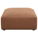  Coaster Furniture Jennifer 551593 Square Upholstered Ottoman - Terracotta IMAGE 2