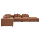  Coaster Furniture Jennifer 551591-SET 6 pc Tight Seat Modular Sectional - Terracotta IMAGE 5