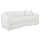  Coaster Furniture Isabella 509871 Faux Sheepskin Upholstered Sofa - Natural IMAGE 1