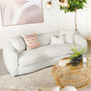  Coaster Furniture Isabella 509871 Faux Sheepskin Upholstered Sofa - Natural IMAGE 8