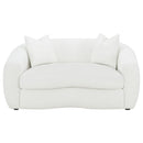  Coaster Furniture Isabella 509872 Faux Sheepskin Upholstered Loveseat - Natural IMAGE 2