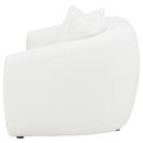  Coaster Furniture Isabella 509872 Faux Sheepskin Upholstered Loveseat - Natural IMAGE 4