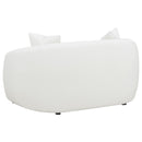  Coaster Furniture Isabella 509872 Faux Sheepskin Upholstered Loveseat - Natural IMAGE 5
