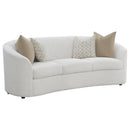  Coaster Furniture Rainn 509171 Boucle Upholstered Sloped Arm Sofa - Latte IMAGE 1
