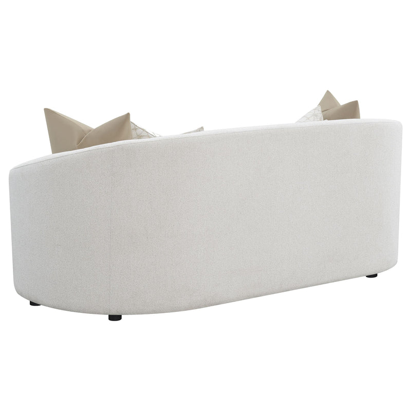 Coaster Furniture Rainn 509171 Boucle Upholstered Sloped Arm Sofa - Latte IMAGE 5