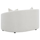  Coaster Furniture Rainn 509172 Boucle Upholstered Sloped Arm Loveseat - Latte IMAGE 5