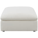  Coaster Furniture Hobson 551453 Square Upholstered Ottoman - Ivory IMAGE 1