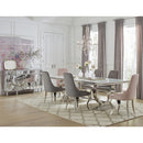  Coaster Furniture Antoine 108811 Rectangular 95-inch Glass Top Dining Table - White IMAGE 2
