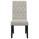  Coaster Furniture Alana 115182 Velvet Upholstered Dining Side Chair - Sand IMAGE 2