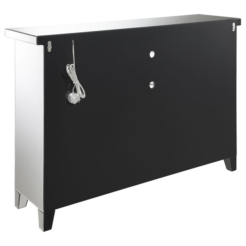 Coaster Furniture Melinda 183627 2-door LED Mirrored Wine Storage Bar Cabinet - Silver IMAGE 7