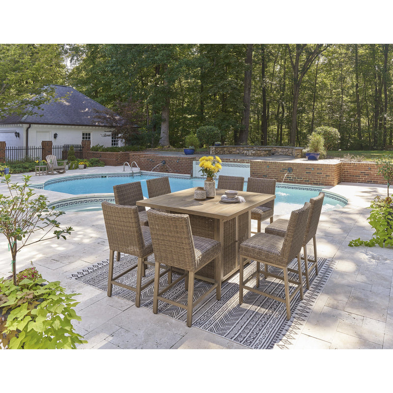  Signature Design by Ashley Walton Bridge P749-665 Square Bar Table with Fire Pit IMAGE 13