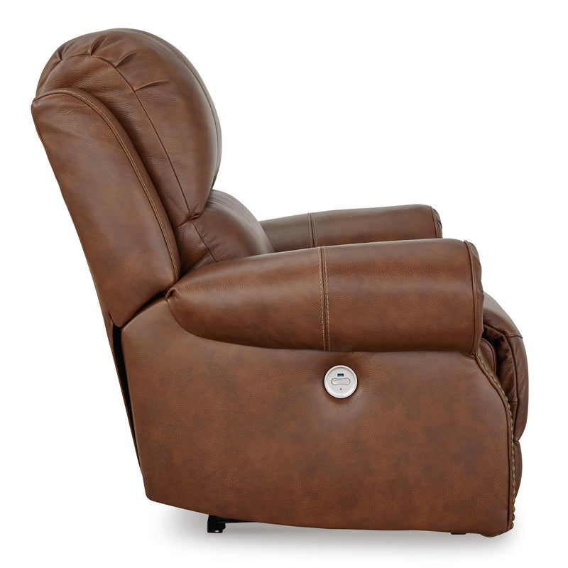 Signature Design by Ashley Freyeburg Power Leather Match Recliner with Wall Recline U9021306 IMAGE 4