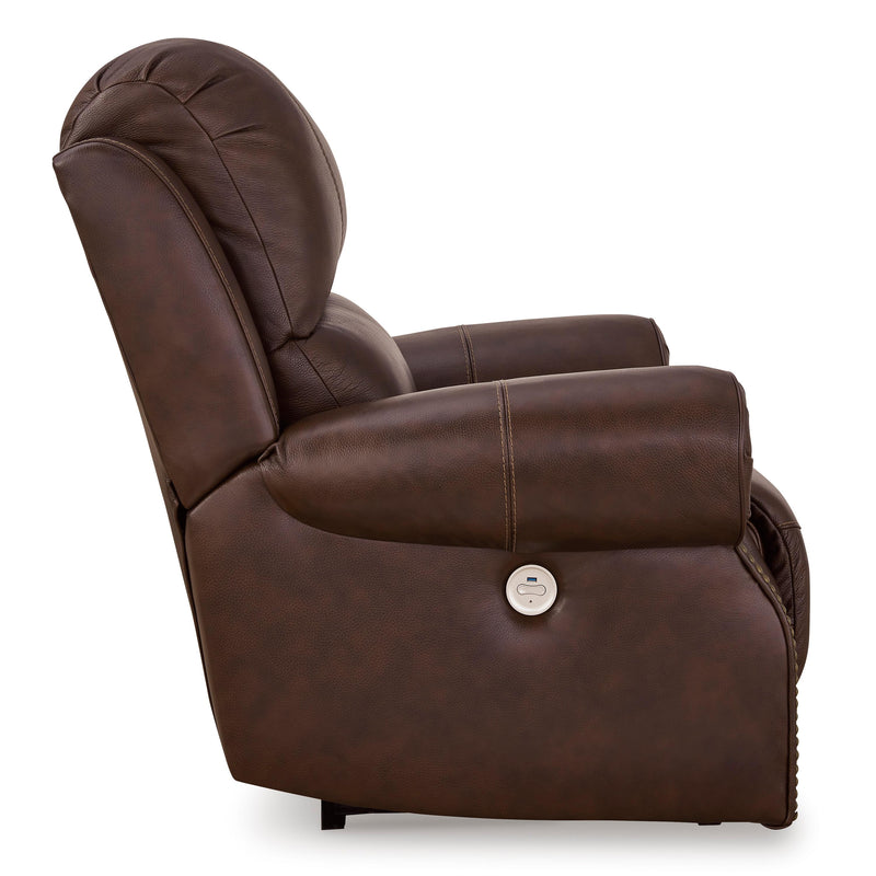 Signature Design by Ashley Freyeburg Power Leather Match Recliner with Wall Recline U9021406 IMAGE 4