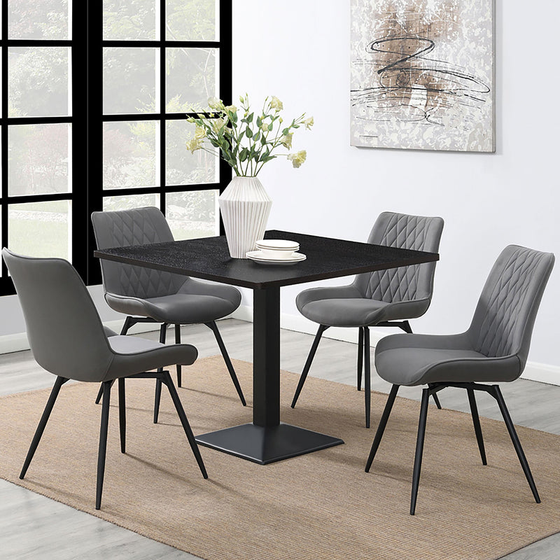Coaster Furniture Diggs 193312 Upholstered Swivel Dining Side Chair - Grey IMAGE 10