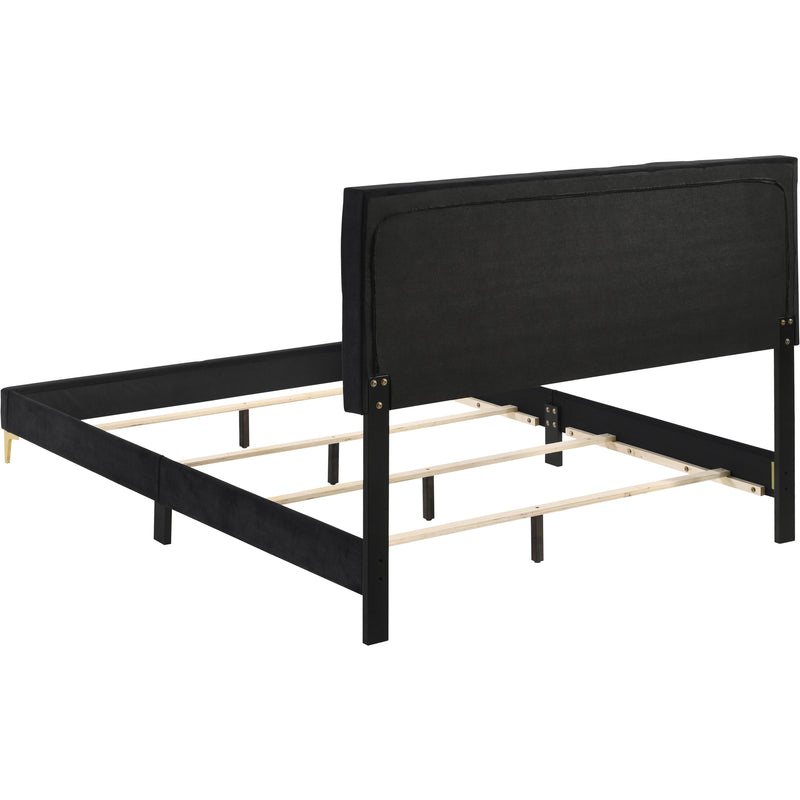 Coaster Furniture Kendall 224451KE Upholstered Eastern King Panel Bed - Black IMAGE 3