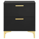  Coaster Furniture Kendall 224452 2-Drawer Nightstand - Black IMAGE 2