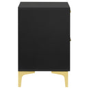  Coaster Furniture Kendall 224452 2-Drawer Nightstand - Black IMAGE 8