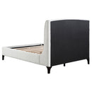 Coaster Furniture Mosby 306020Q Upholstered Queen Wingback Bed - Snow IMAGE 6