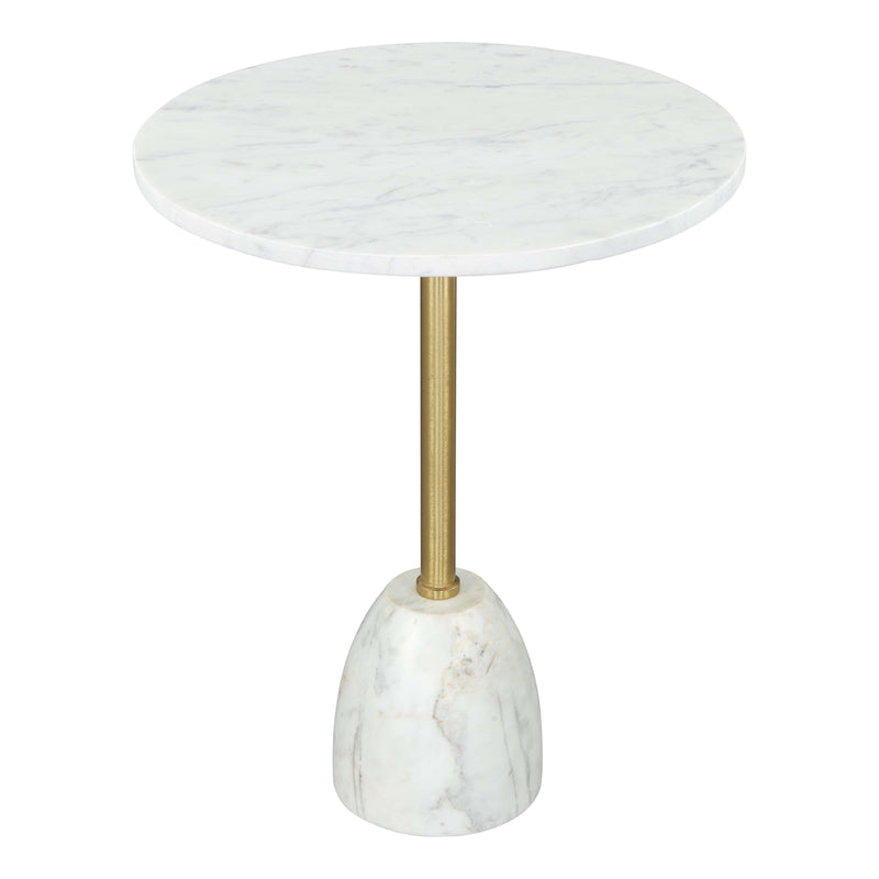 Zuo Cynthia 109562 Side Table - White & Gold IMAGE 2